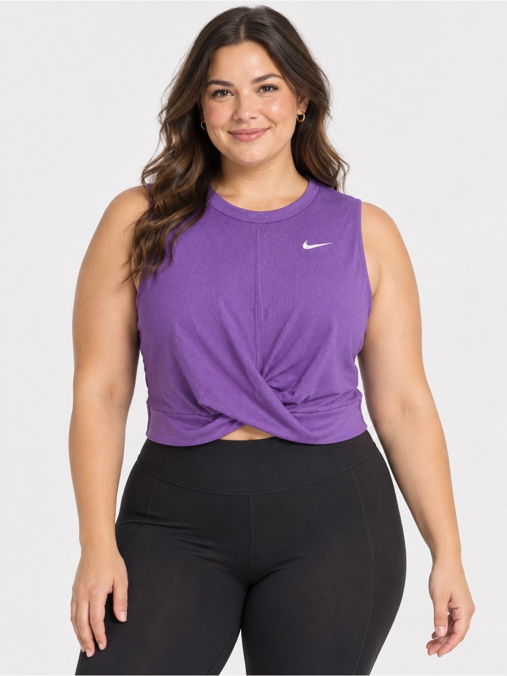 Nike Purple Twist-Front Tank Top